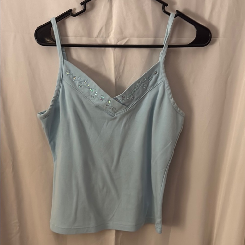 Sky Blue Embellished Camisole